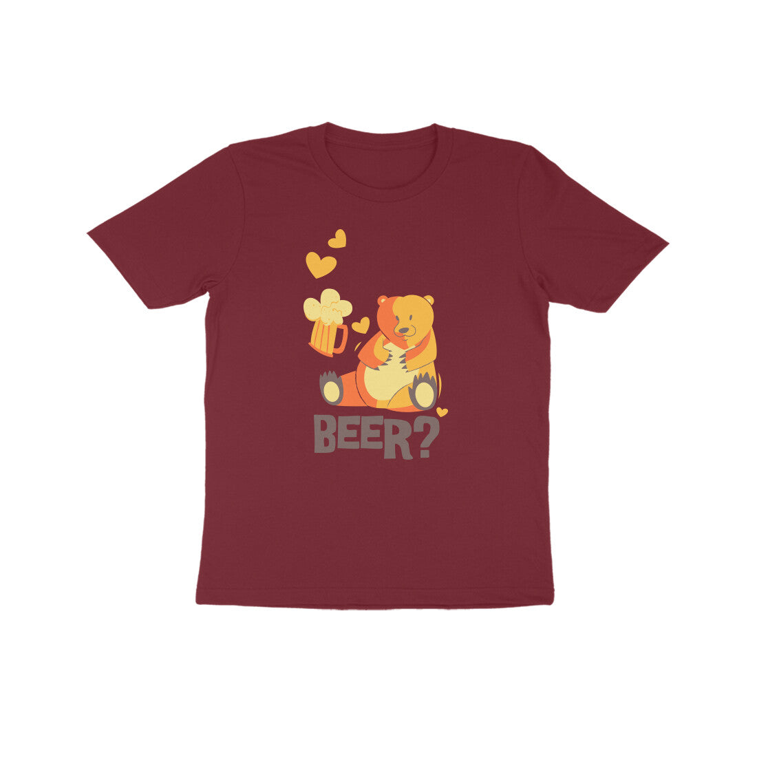 Kids' Half Sleeve Round Neck Tshirt β Beer 1 puraidoprints