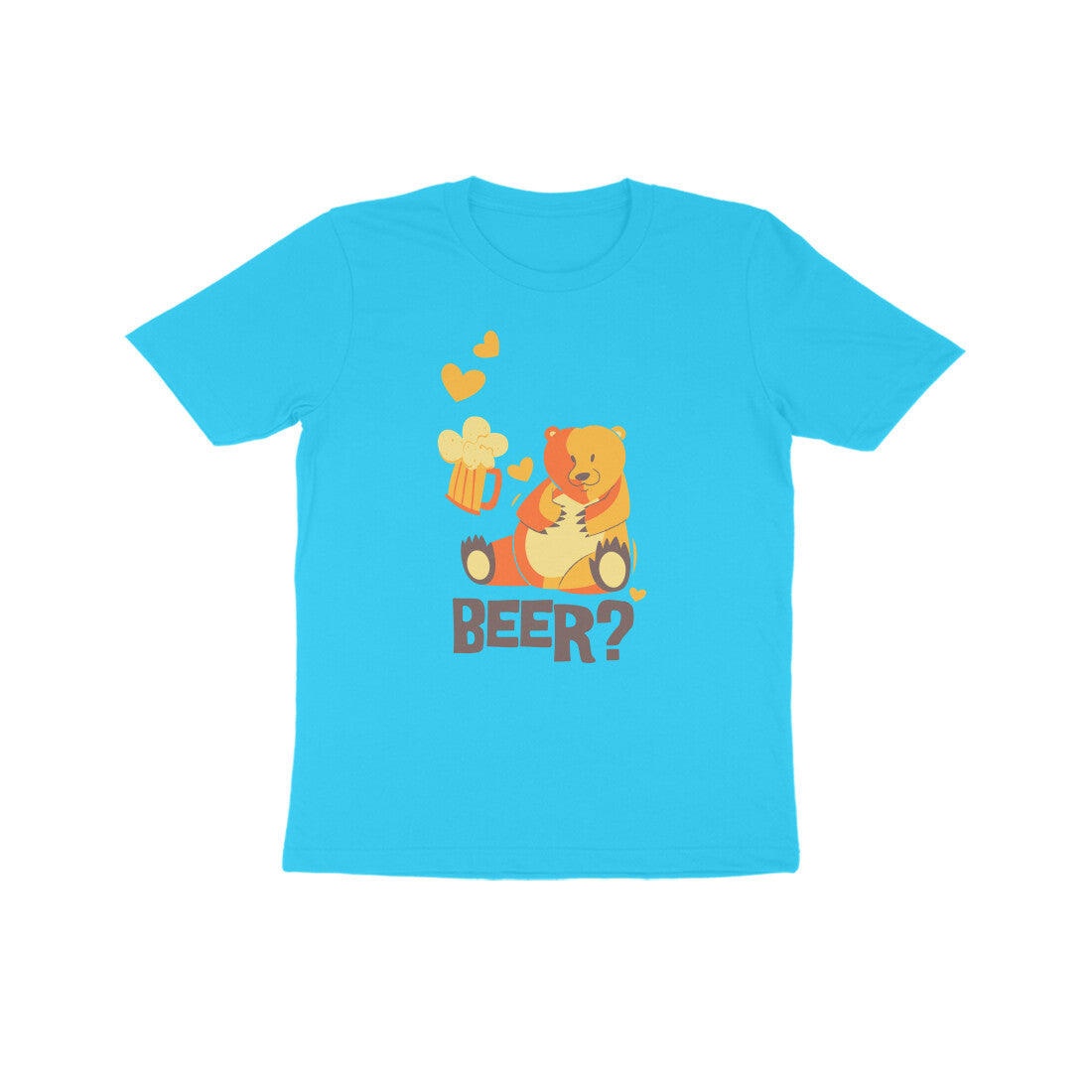 Kids' Half Sleeve Round Neck Tshirt β Beer 1 puraidoprints