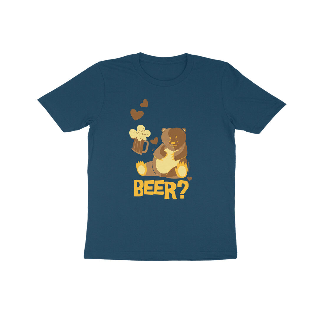 Kids' Half Sleeve Round Neck Tshirt β Beer 2 puraidoprints
