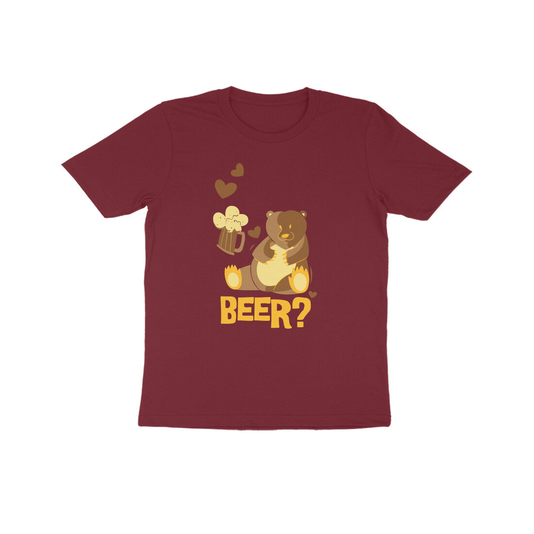 Kids' Half Sleeve Round Neck Tshirt β Beer 2 puraidoprints