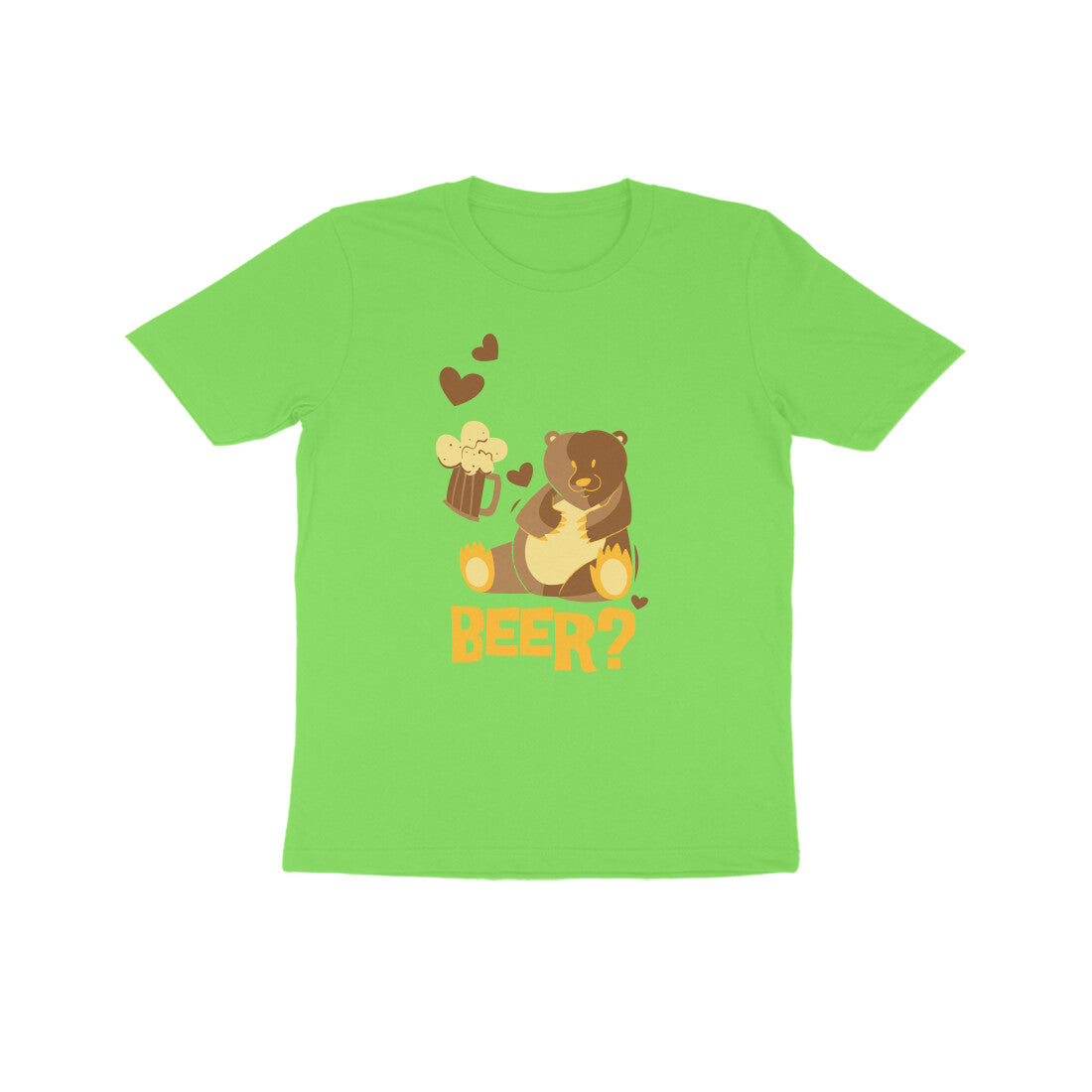Kids' Half Sleeve Round Neck Tshirt β Beer 2 puraidoprints
