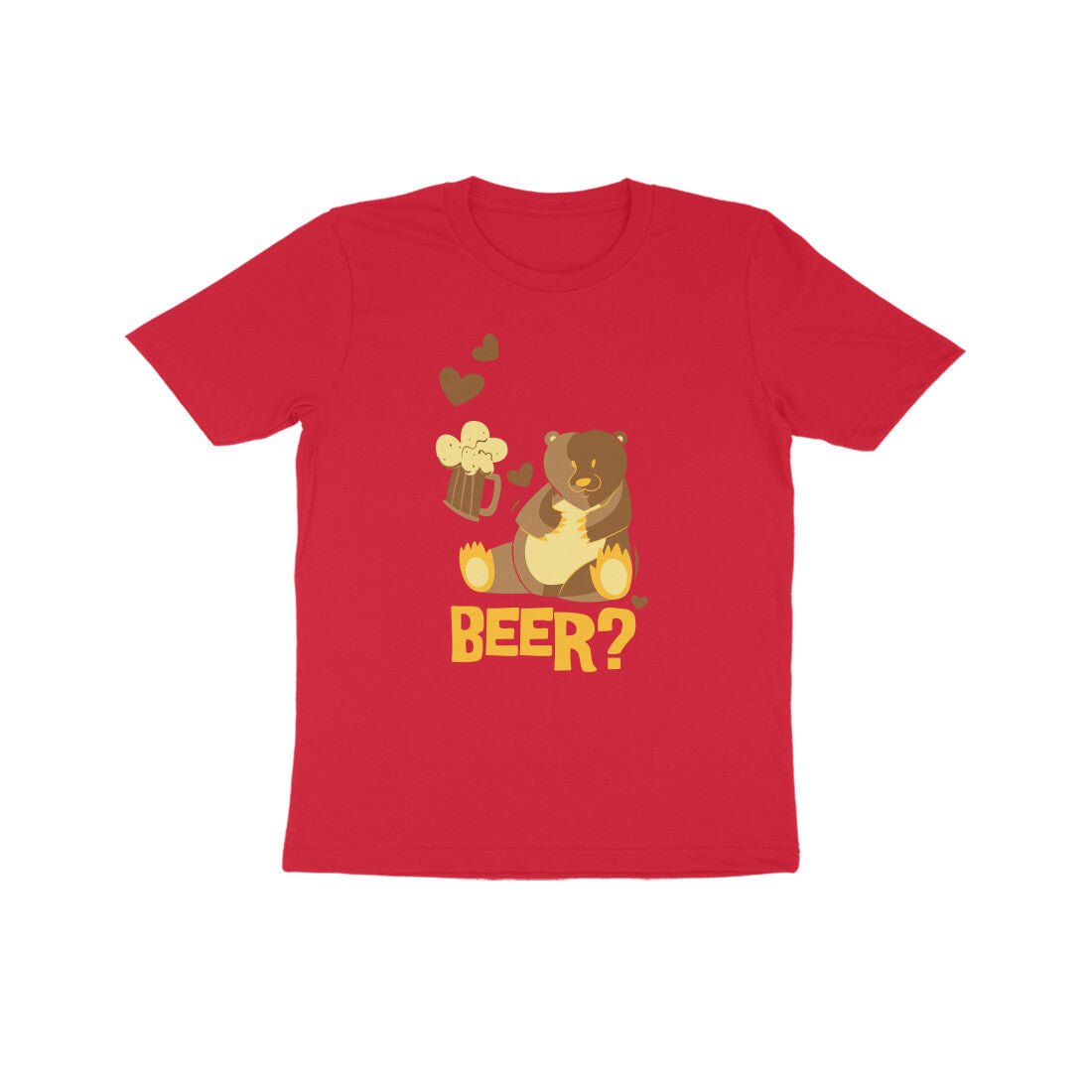 Kids' Half Sleeve Round Neck Tshirt β Beer 2 puraidoprints