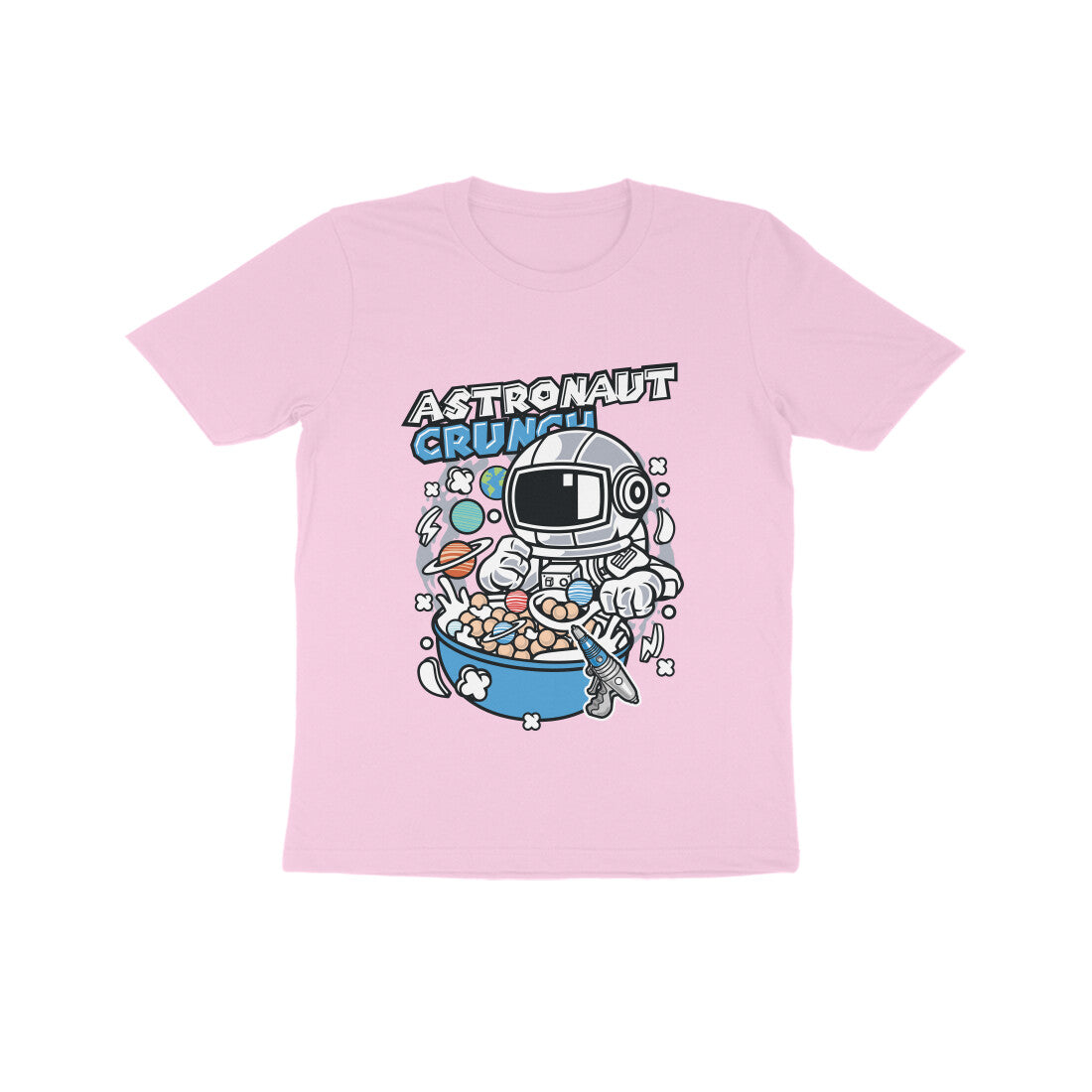 Kids' Half Sleeve Round Neck Tshirt β Blue Astronaut Crunch puraidoprints