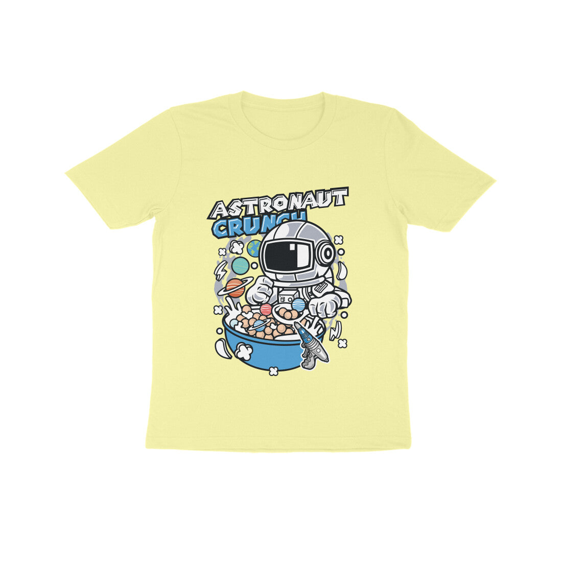 Kids' Half Sleeve Round Neck Tshirt β Blue Astronaut Crunch puraidoprints