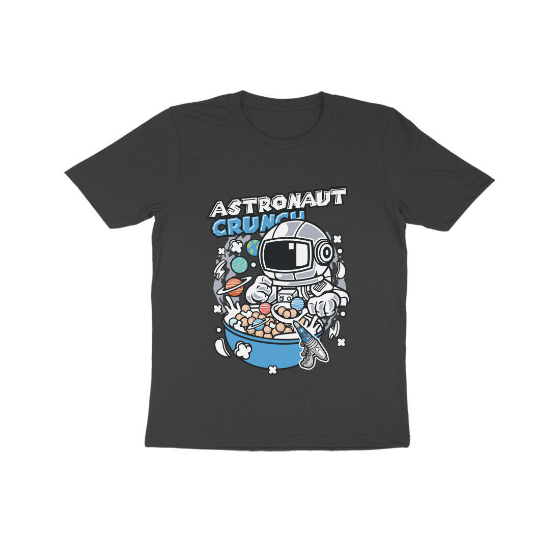 Kids' Half Sleeve Round Neck Tshirt β Blue Astronaut Crunch puraidoprints