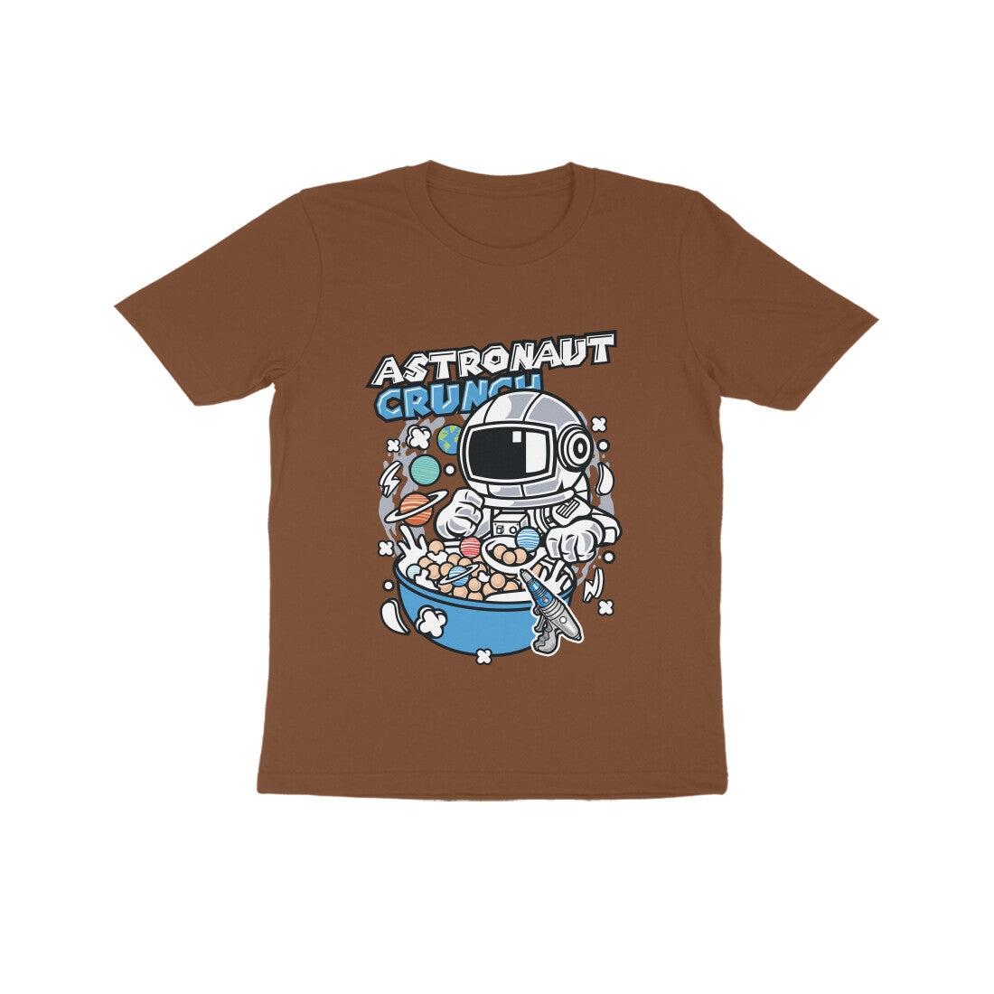 Kids' Half Sleeve Round Neck Tshirt β Blue Astronaut Crunch puraidoprints