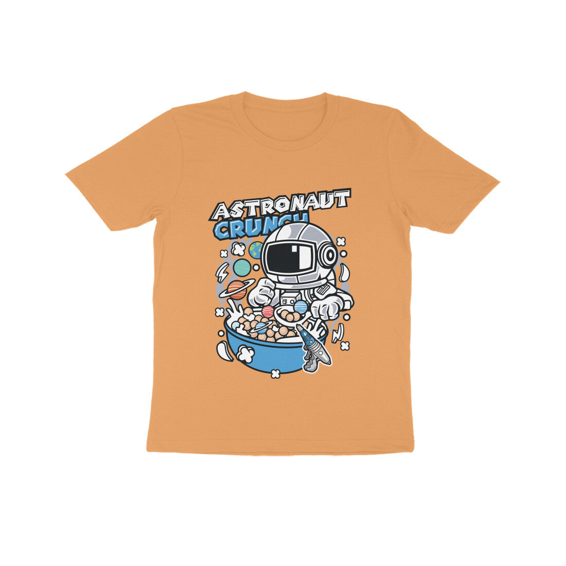 Kids' Half Sleeve Round Neck Tshirt β Blue Astronaut Crunch puraidoprints