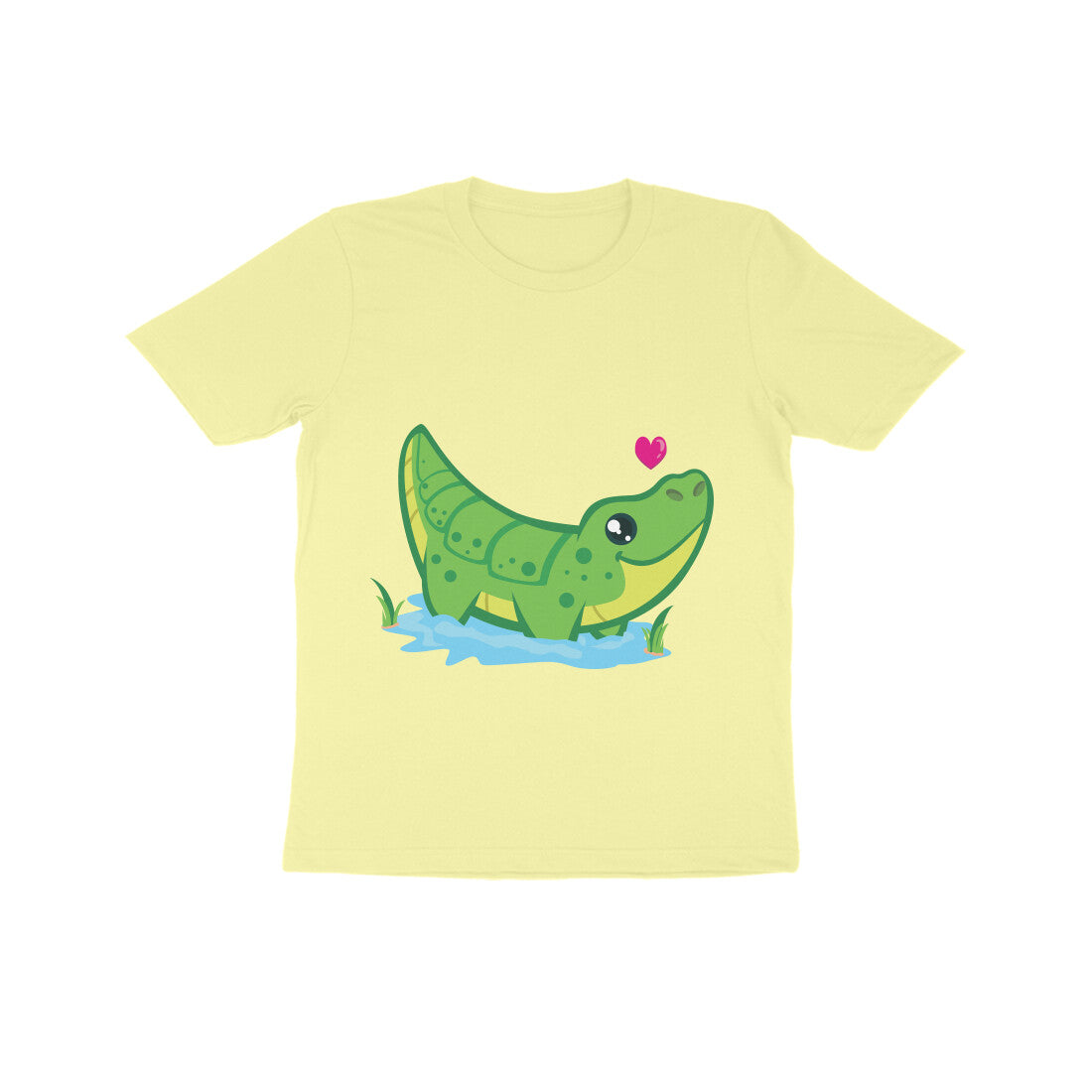 Kids' Half Sleeve Round Neck Tshirt β Cute Croc puraidoprints