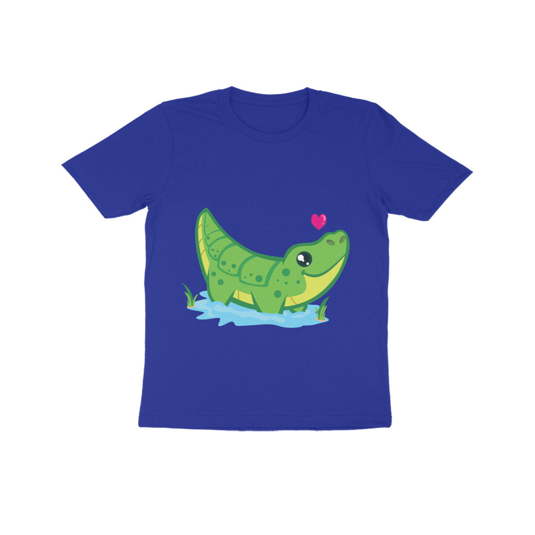 Kids' Half Sleeve Round Neck Tshirt β Cute Croc puraidoprints