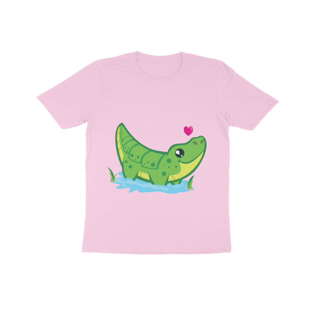 Kids' Half Sleeve Round Neck Tshirt β Cute Croc puraidoprints