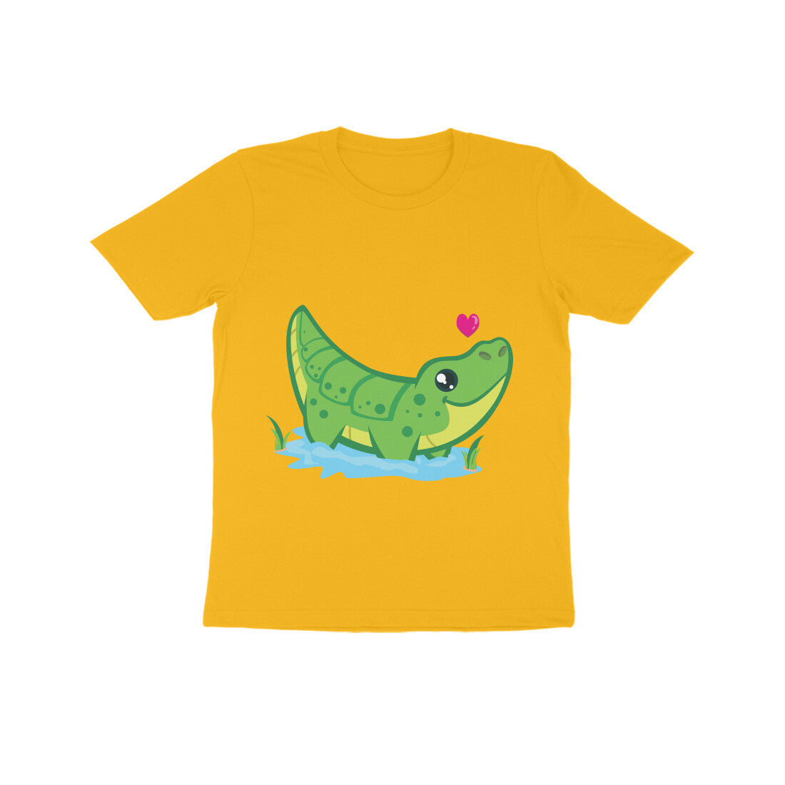 Kids' Half Sleeve Round Neck Tshirt β Cute Croc puraidoprints