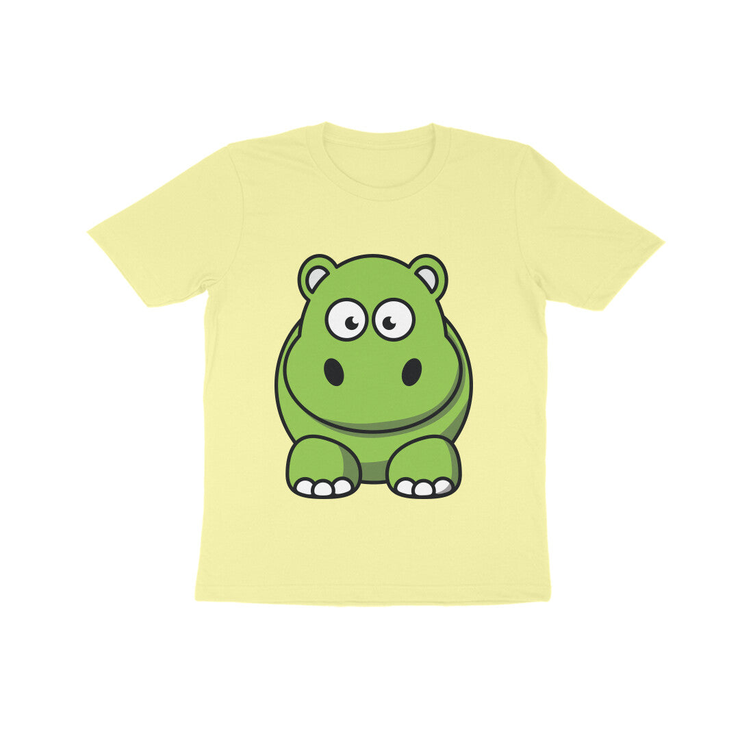 Kids' Half Sleeve Round Neck Tshirt β Cute Hippo puraidoprints
