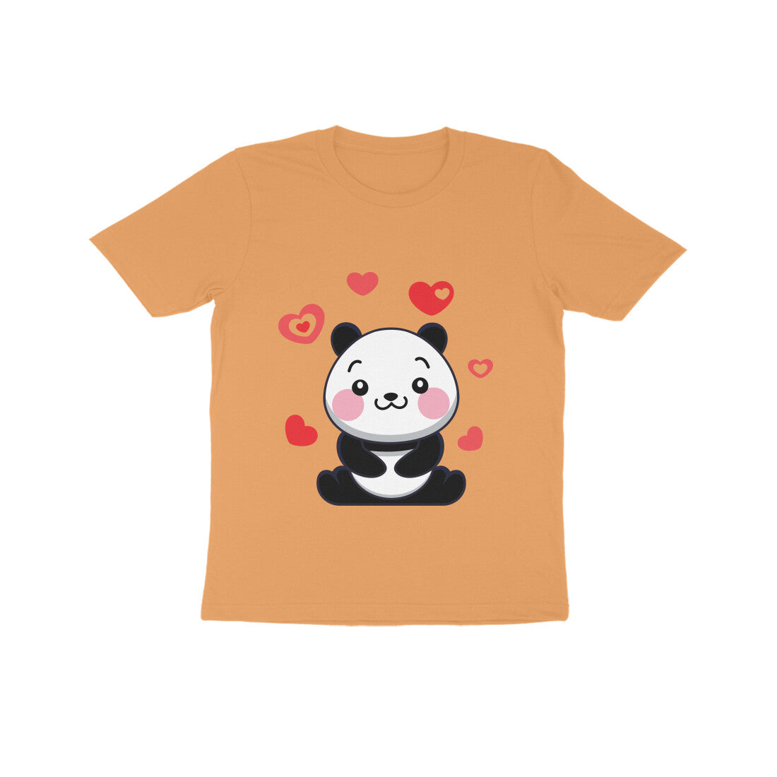 Kids' Half Sleeve Round Neck Tshirt β Cute Lovable Panda puraidoprints
