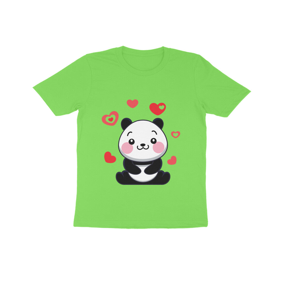 Kids' Half Sleeve Round Neck Tshirt β Cute Lovable Panda puraidoprints