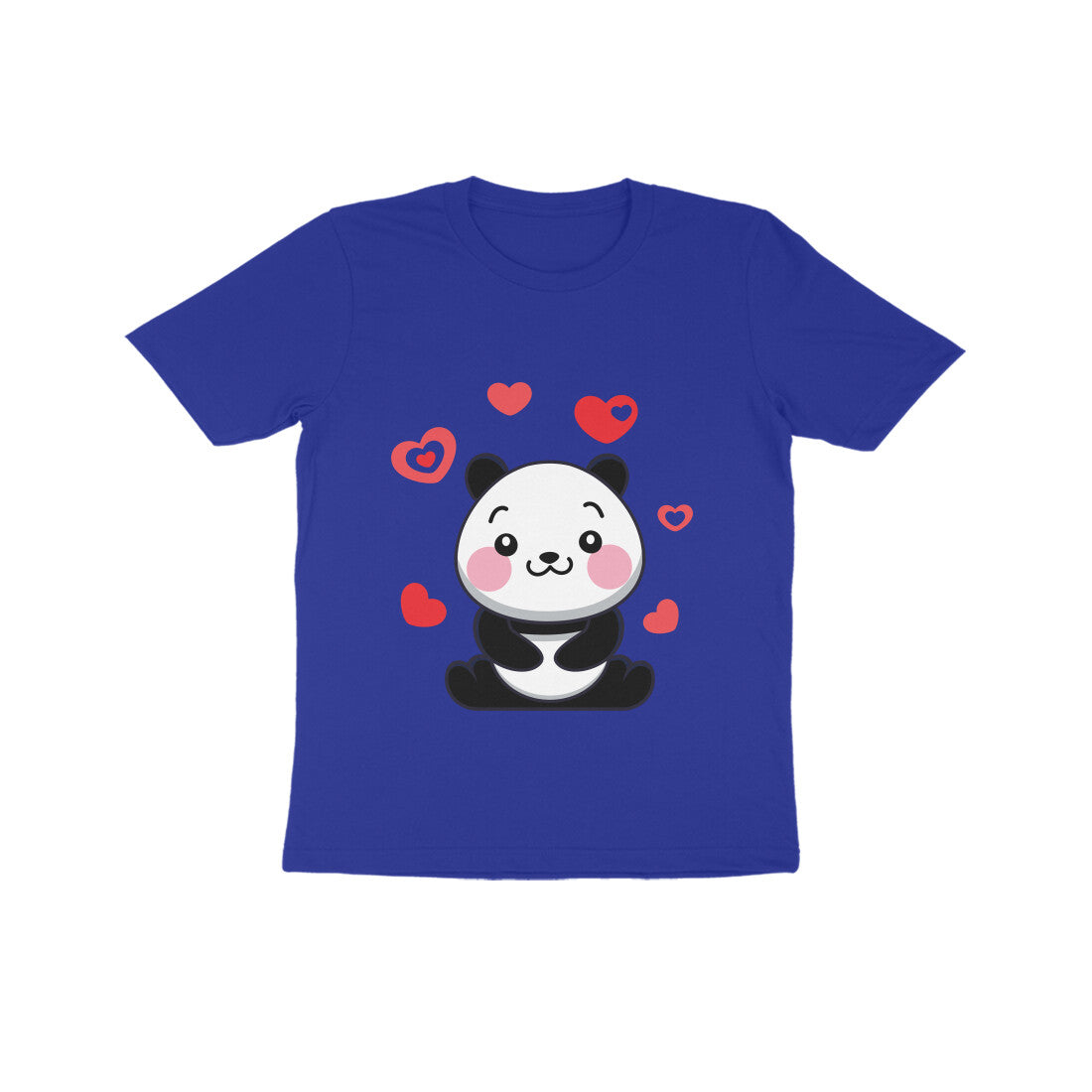 Kids' Half Sleeve Round Neck Tshirt β Cute Lovable Panda puraidoprints