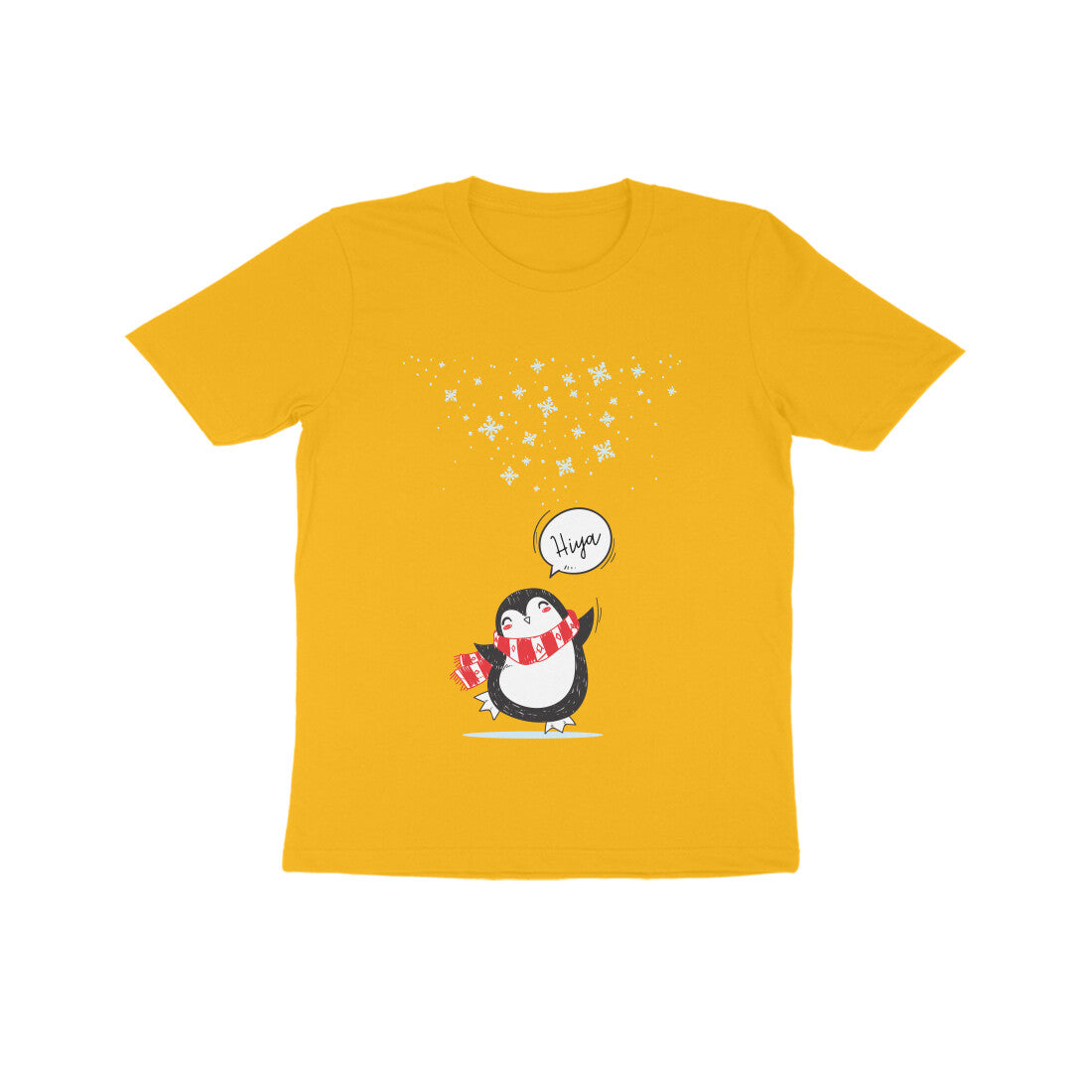 Kids' Half Sleeve Round Neck Tshirt β Cute Penguin puraidoprints