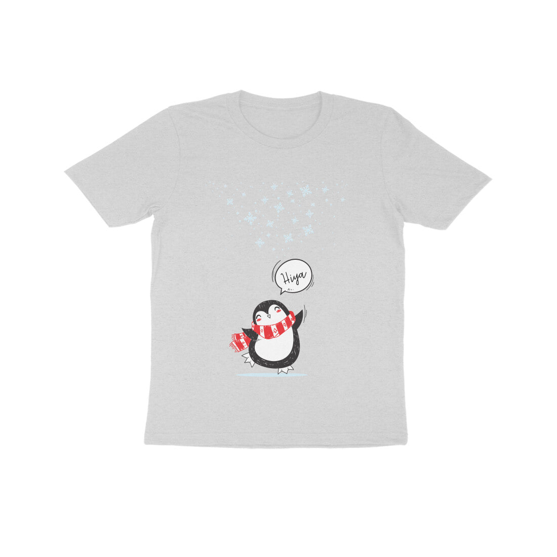 Kids' Half Sleeve Round Neck Tshirt β Cute Penguin puraidoprints