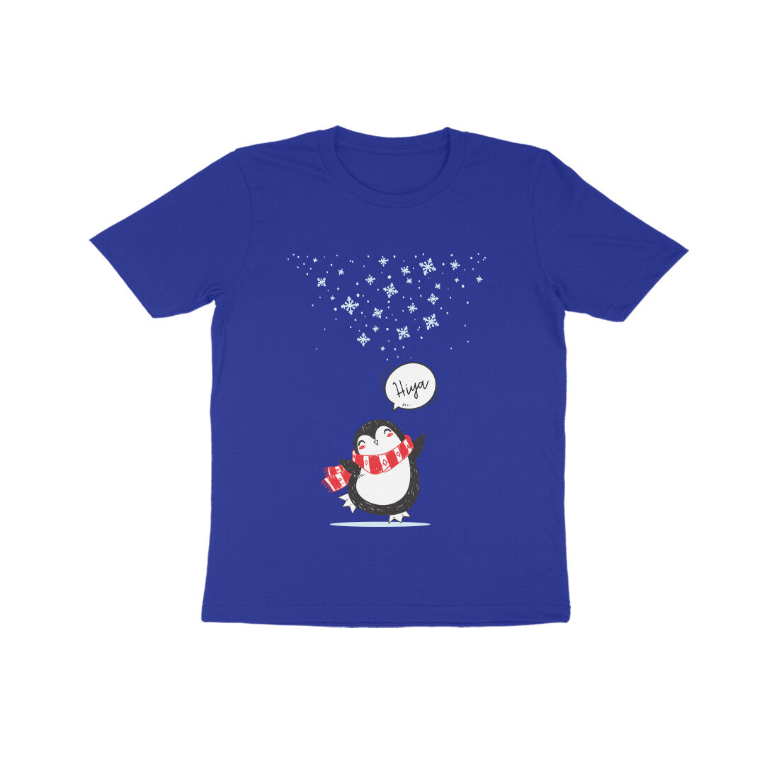 Kids' Half Sleeve Round Neck Tshirt β Cute Penguin puraidoprints