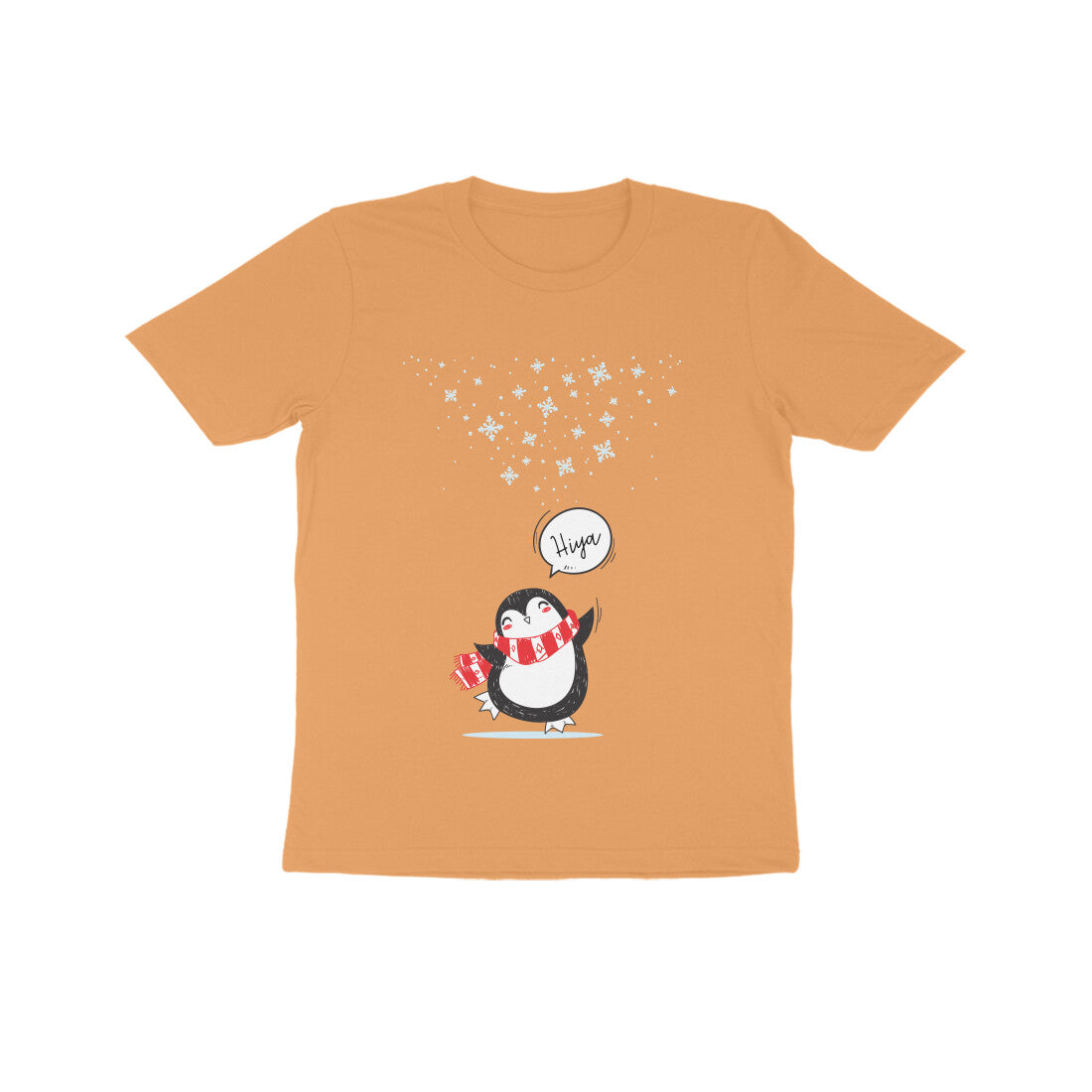 Kids' Half Sleeve Round Neck Tshirt β Cute Penguin puraidoprints