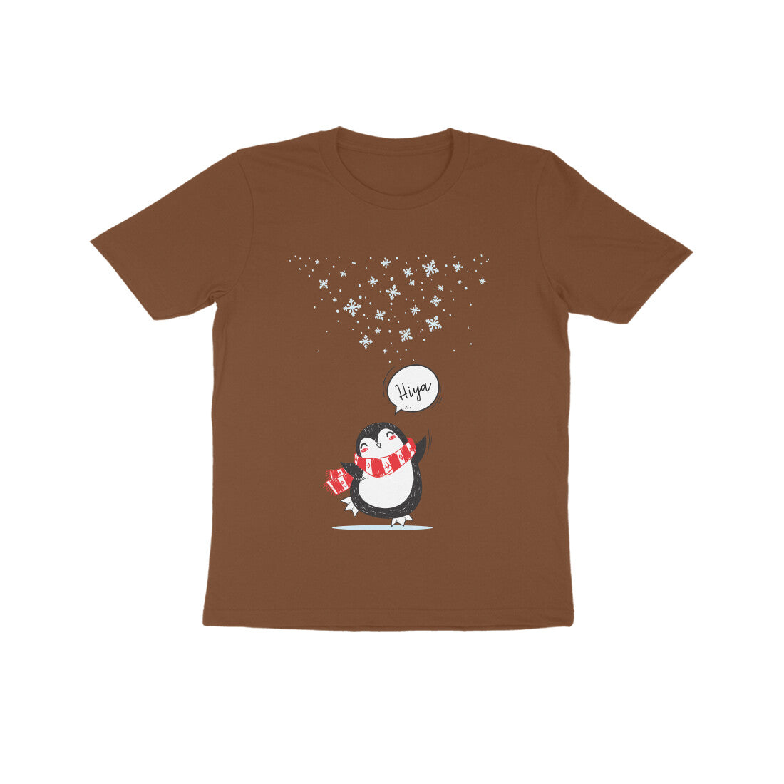 Kids' Half Sleeve Round Neck Tshirt β Cute Penguin puraidoprints