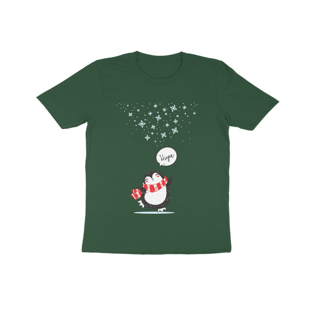 Kids' Half Sleeve Round Neck Tshirt β Cute Penguin puraidoprints