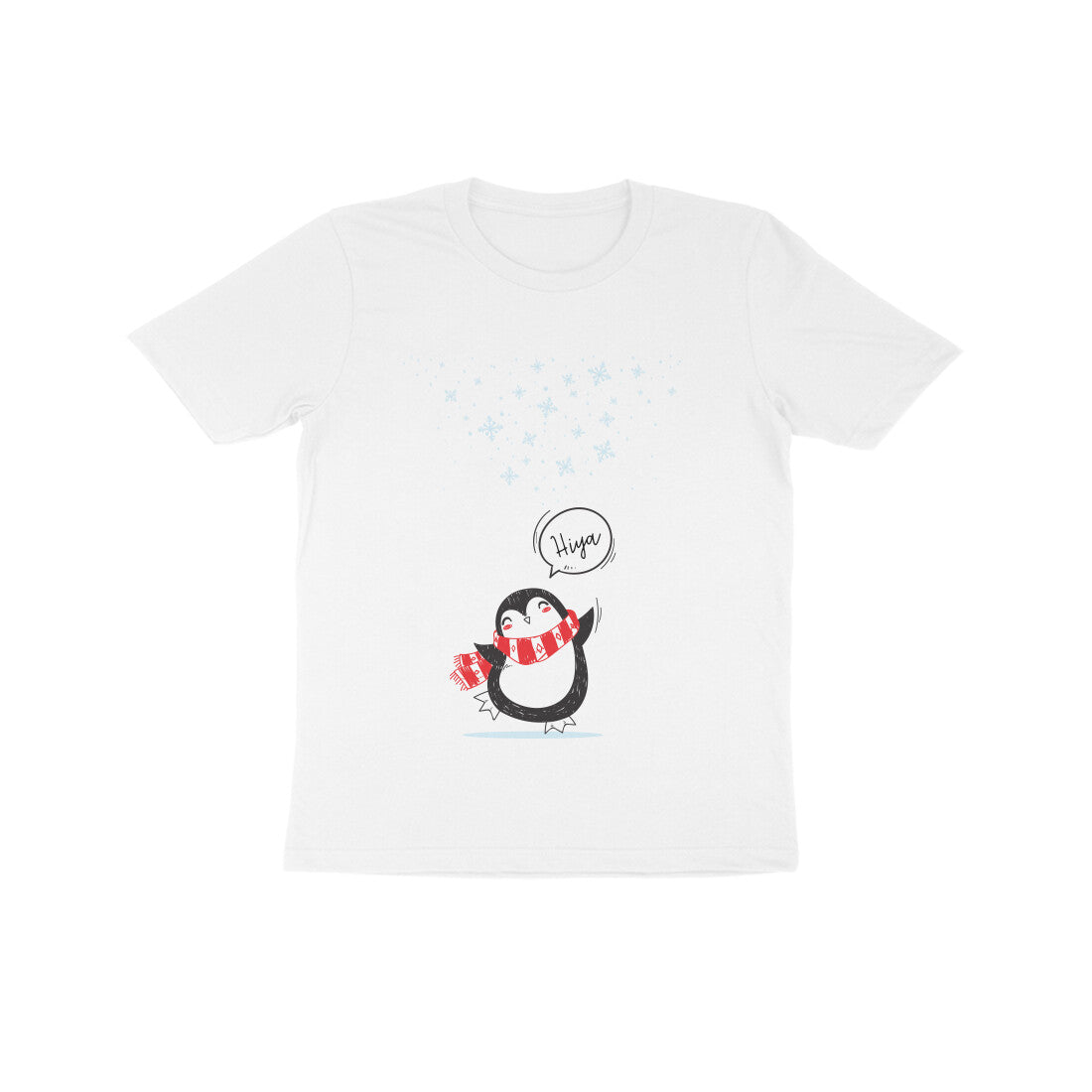 Kids' Half Sleeve Round Neck Tshirt β Cute Penguin puraidoprints
