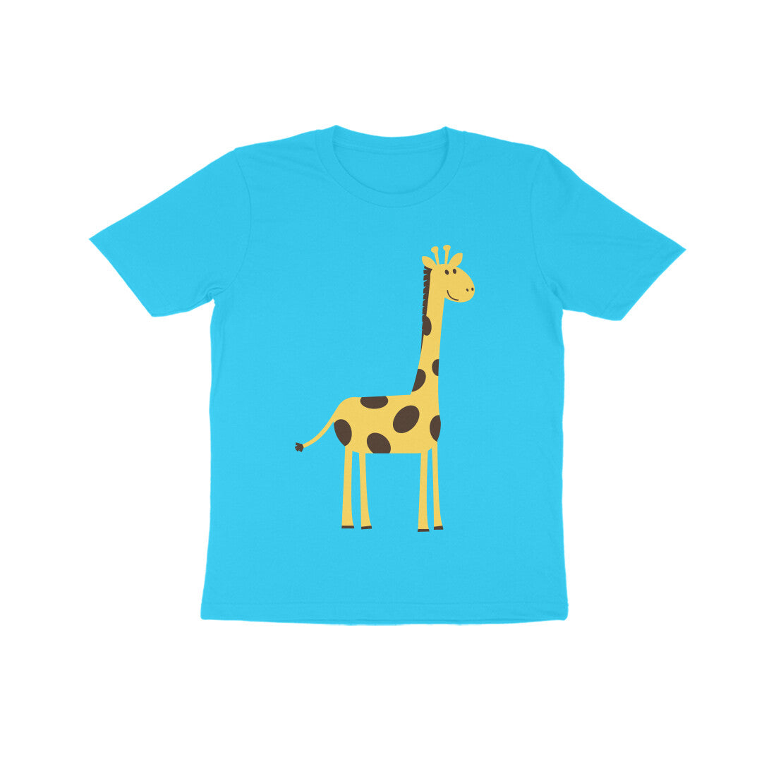 Kids' Half Sleeve Round Neck Tshirt β Cute Tall Giraffe puraidoprints