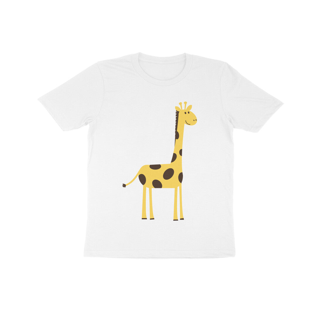 Kids' Half Sleeve Round Neck Tshirt β Cute Tall Giraffe puraidoprints