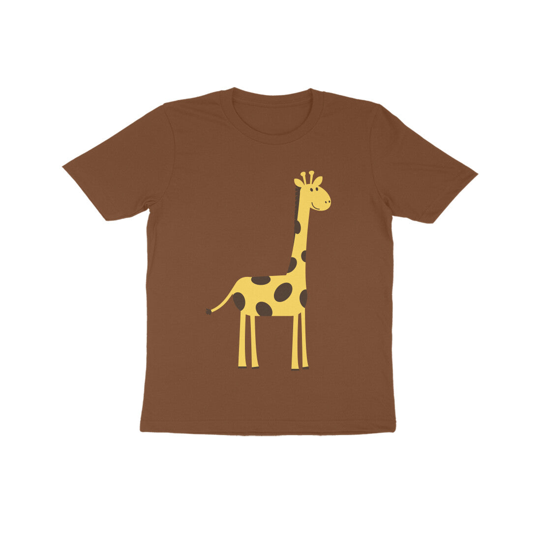 Kids' Half Sleeve Round Neck Tshirt β Cute Tall Giraffe puraidoprints