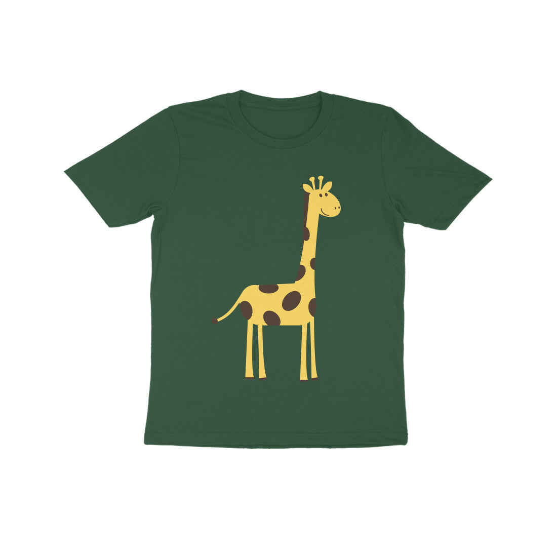 Kids' Half Sleeve Round Neck Tshirt β Cute Tall Giraffe puraidoprints