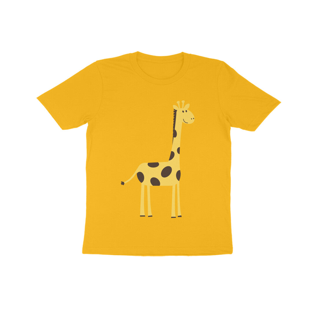 Kids' Half Sleeve Round Neck Tshirt β Cute Tall Giraffe puraidoprints