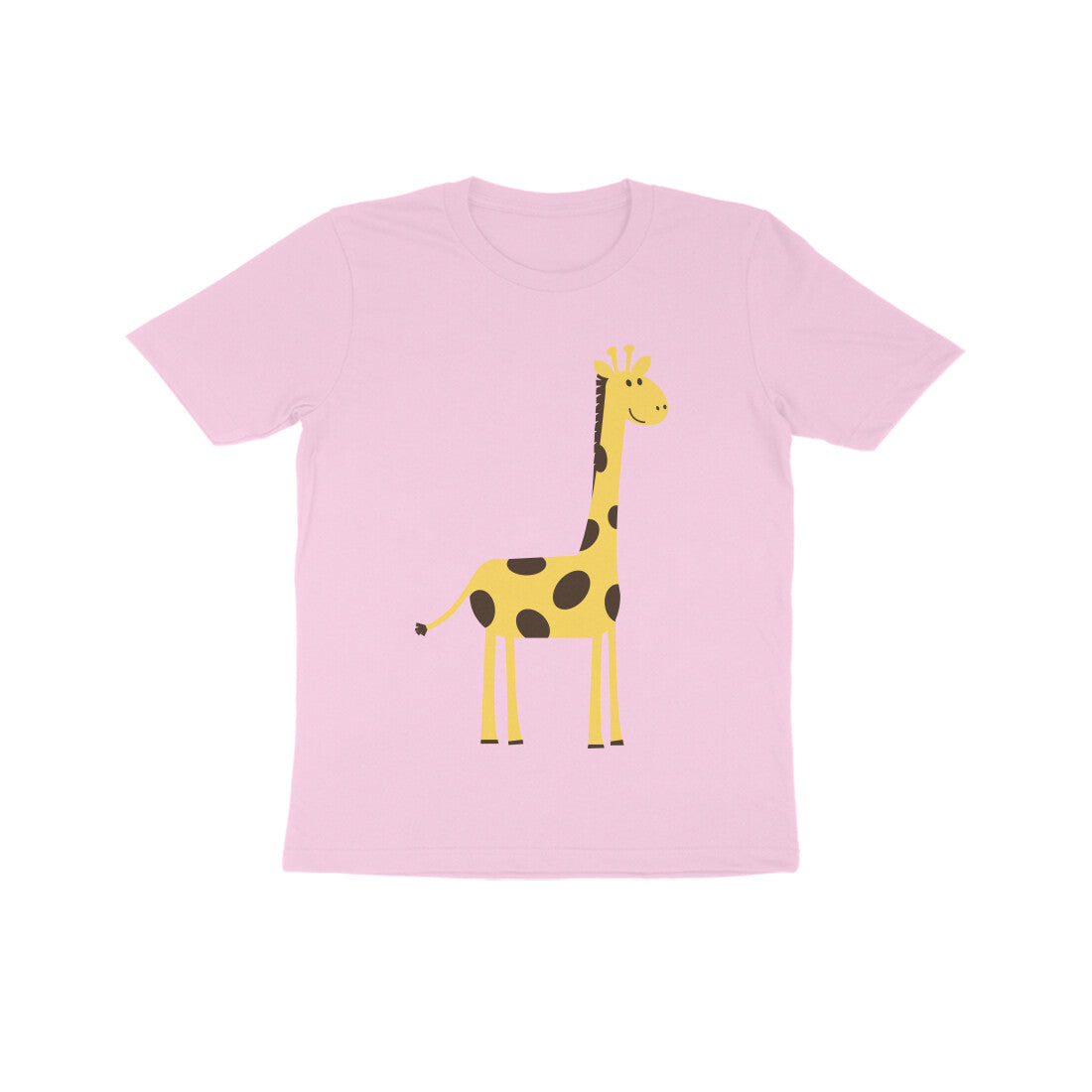 Kids' Half Sleeve Round Neck Tshirt β Cute Tall Giraffe puraidoprints