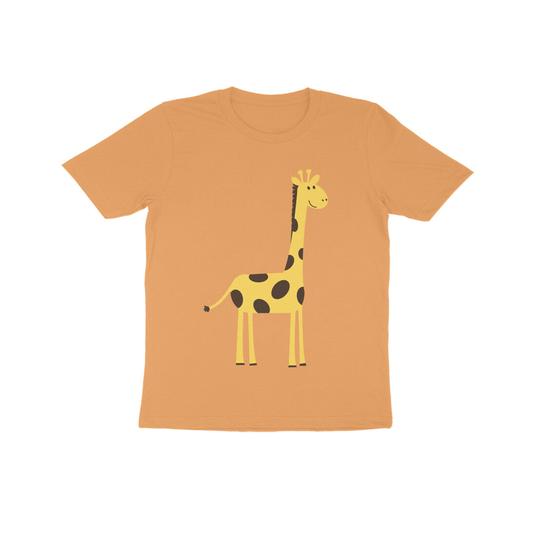 Kids' Half Sleeve Round Neck Tshirt β Cute Tall Giraffe puraidoprints