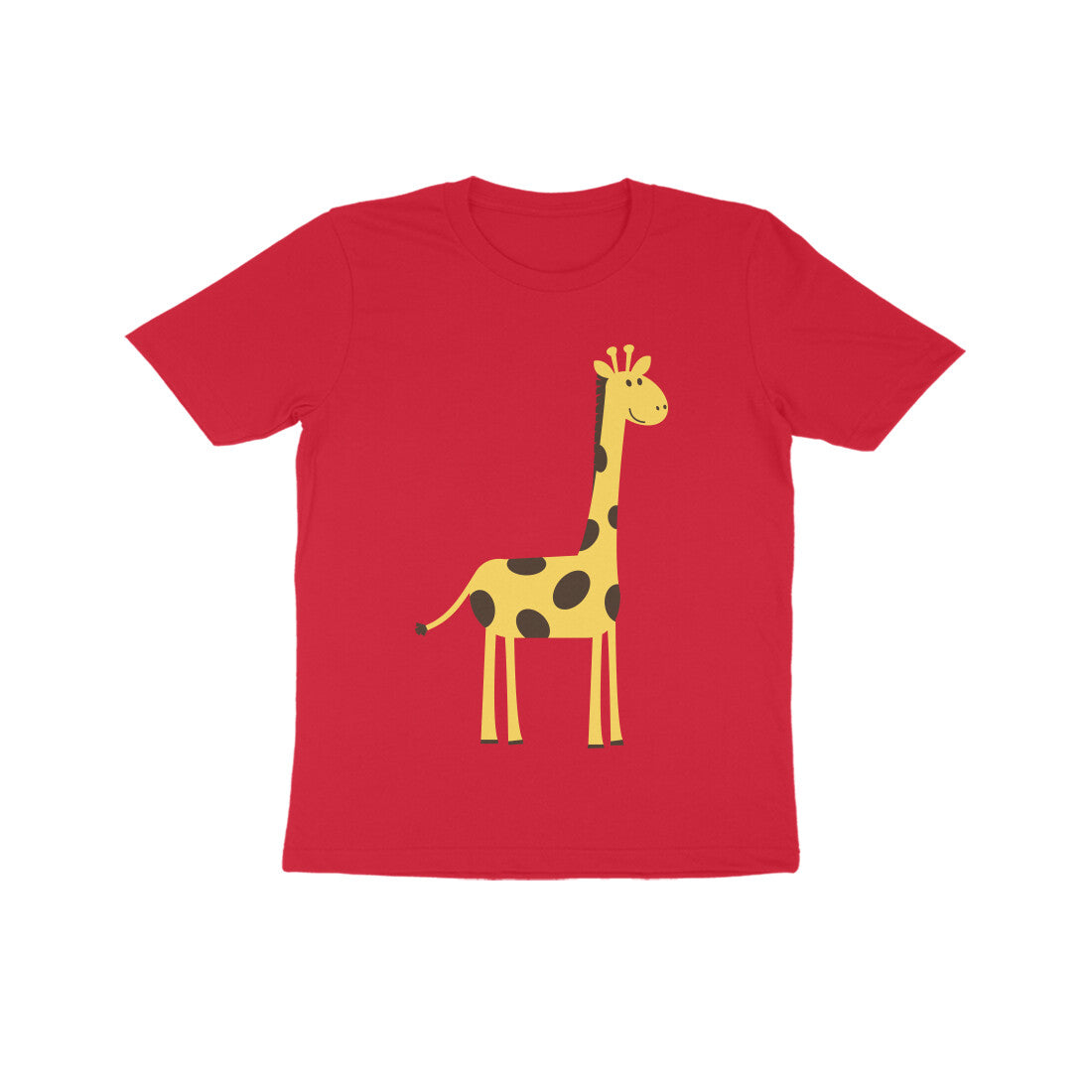 Kids' Half Sleeve Round Neck Tshirt β Cute Tall Giraffe puraidoprints