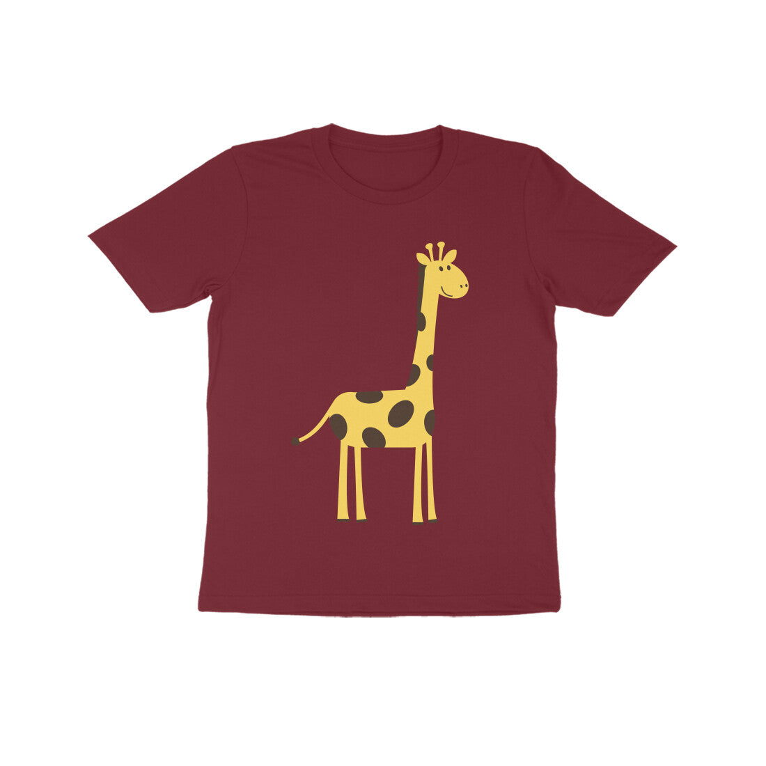 Kids' Half Sleeve Round Neck Tshirt β Cute Tall Giraffe puraidoprints