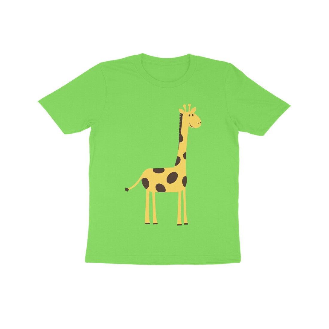 Kids' Half Sleeve Round Neck Tshirt β Cute Tall Giraffe puraidoprints