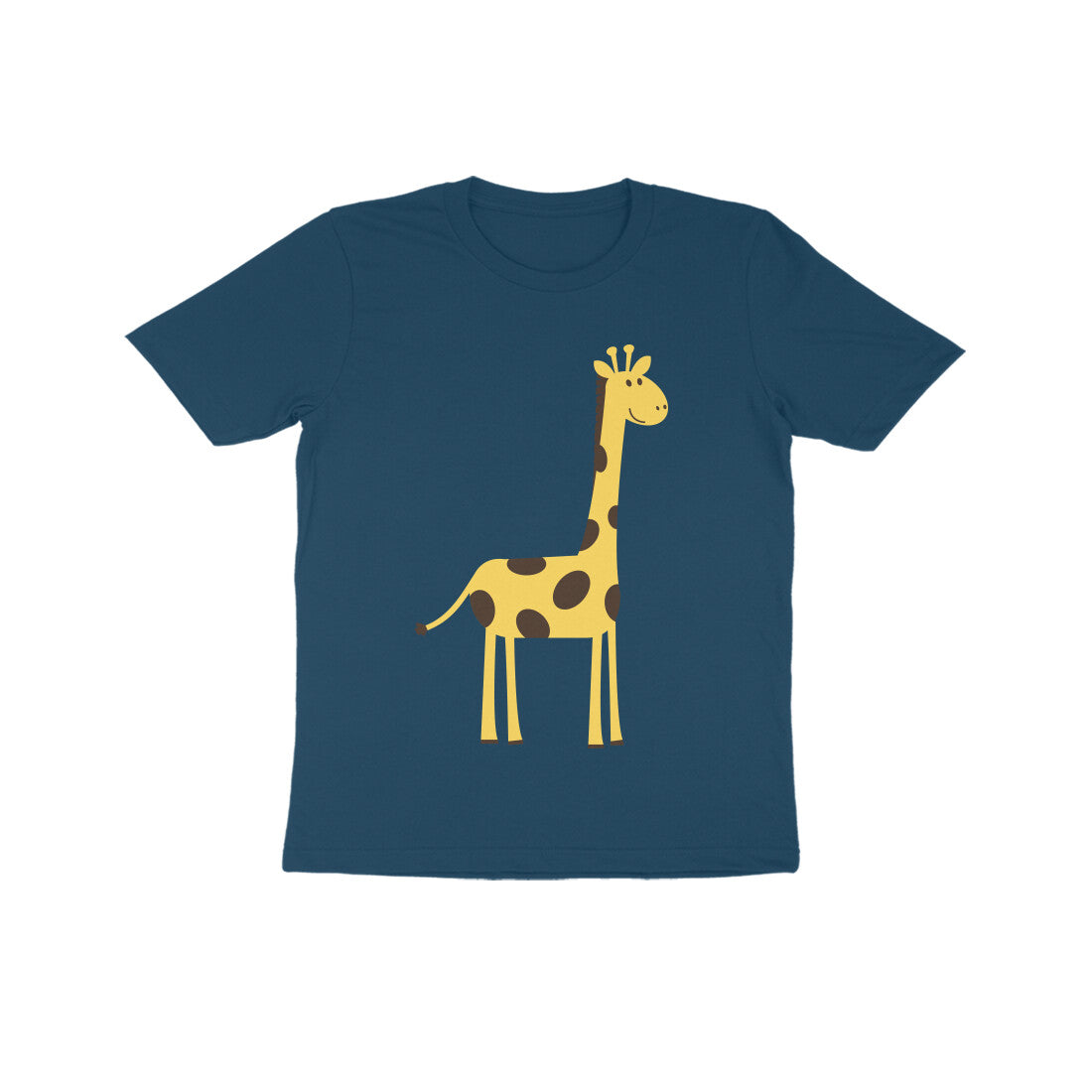 Kids' Half Sleeve Round Neck Tshirt β Cute Tall Giraffe puraidoprints
