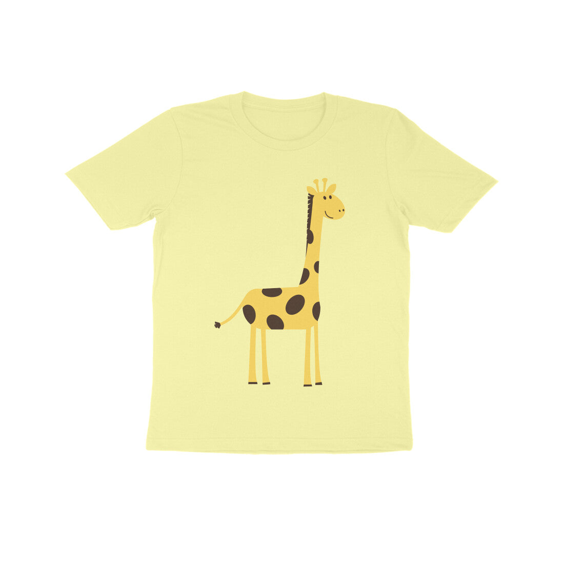 Kids' Half Sleeve Round Neck Tshirt β Cute Tall Giraffe puraidoprints