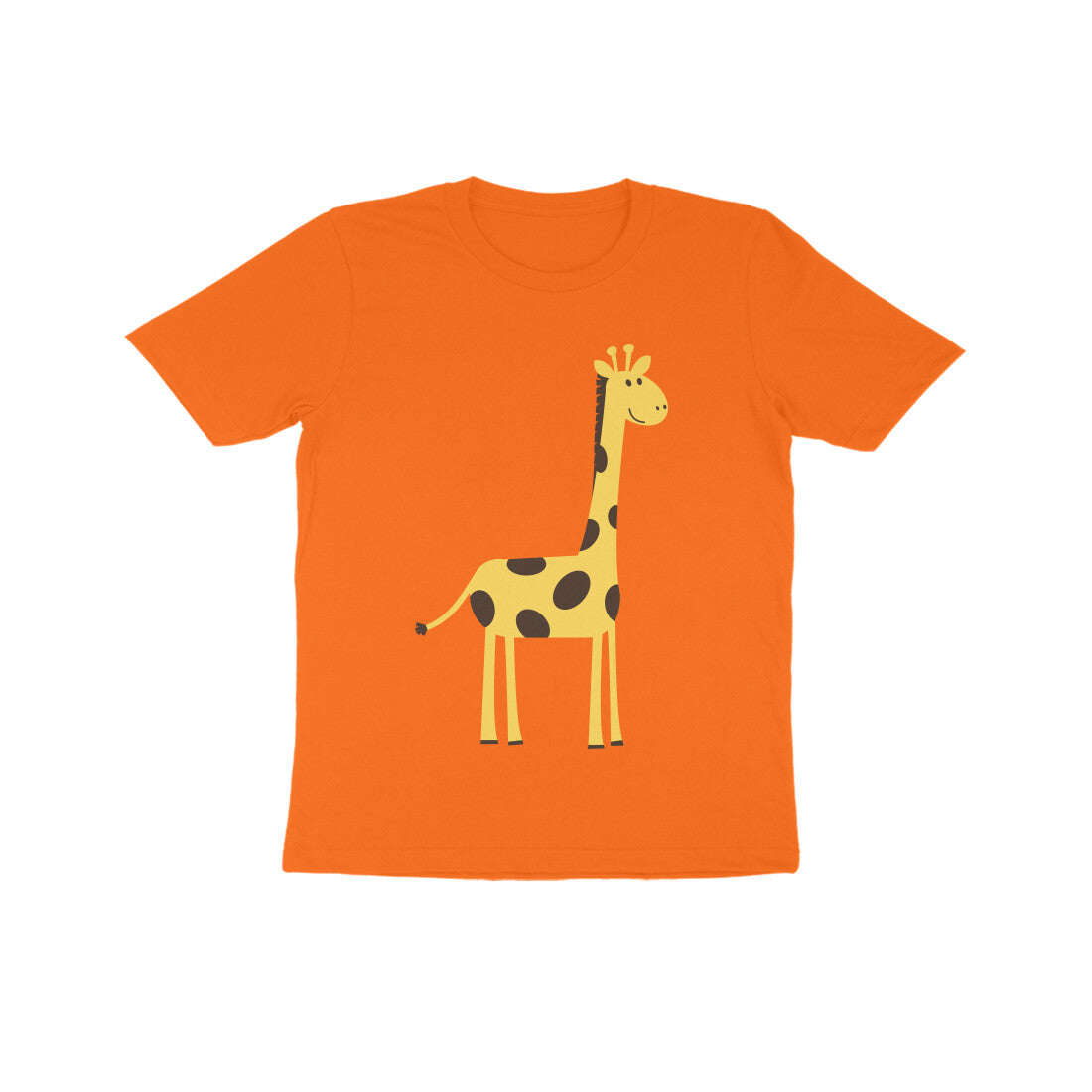 Kids' Half Sleeve Round Neck Tshirt β Cute Tall Giraffe puraidoprints