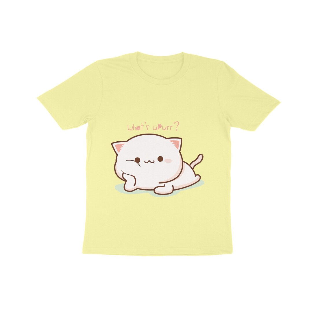 Kids' Half Sleeve Round Neck Tshirt – Cute What’s up cat puraidoprints
