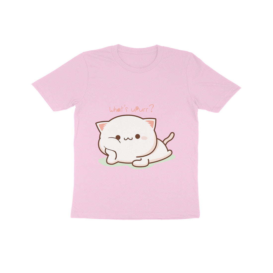 Kids' Half Sleeve Round Neck Tshirt – Cute What’s up cat puraidoprints
