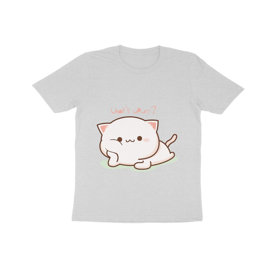 Kids' Half Sleeve Round Neck Tshirt – Cute What’s up cat puraidoprints