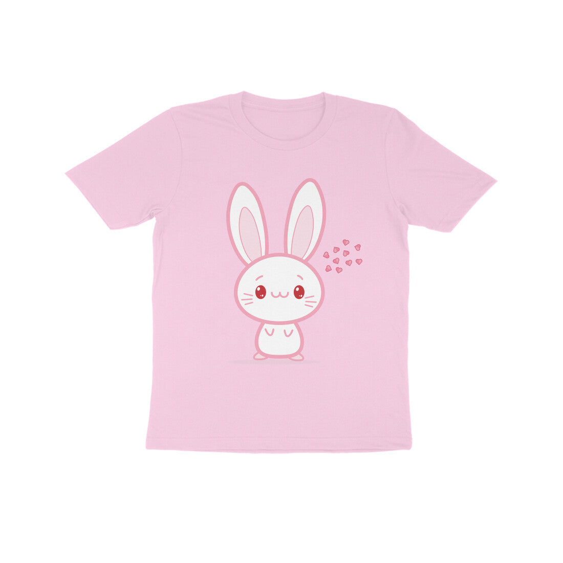 Kids' Half Sleeve Round Neck Tshirt β Cute bunny puraidoprints
