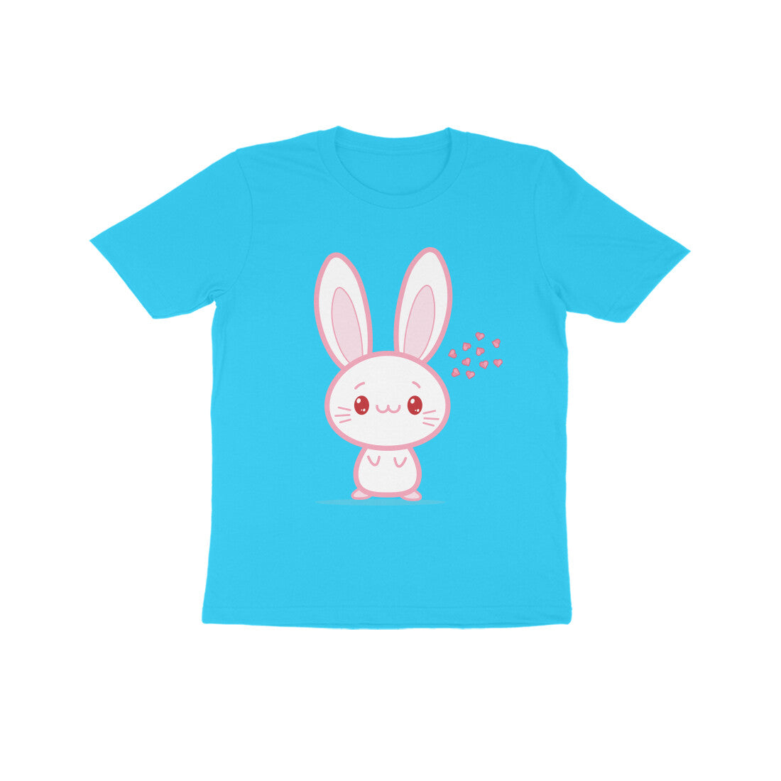 Kids' Half Sleeve Round Neck Tshirt β Cute bunny puraidoprints