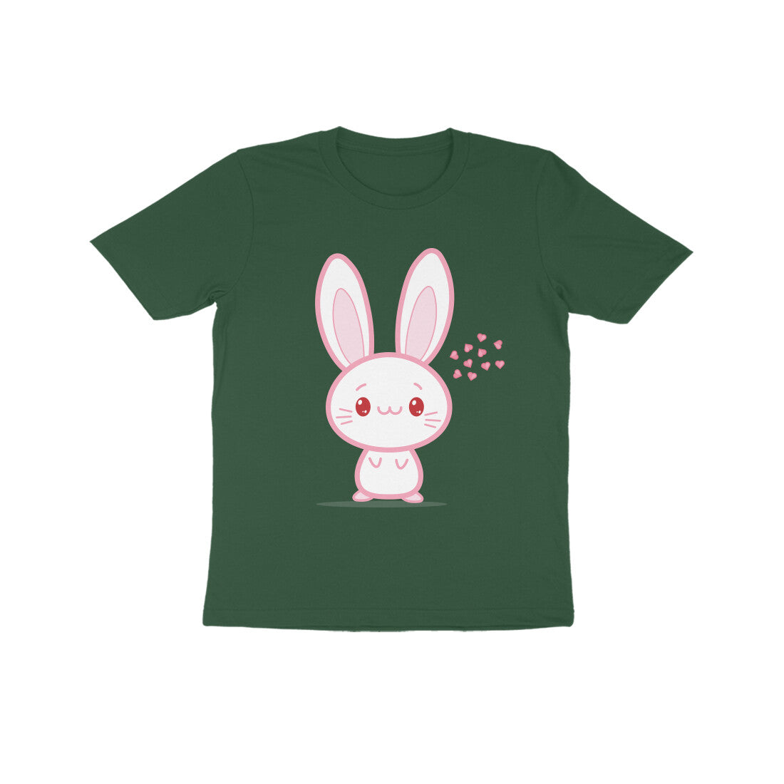 Kids' Half Sleeve Round Neck Tshirt β Cute bunny puraidoprints