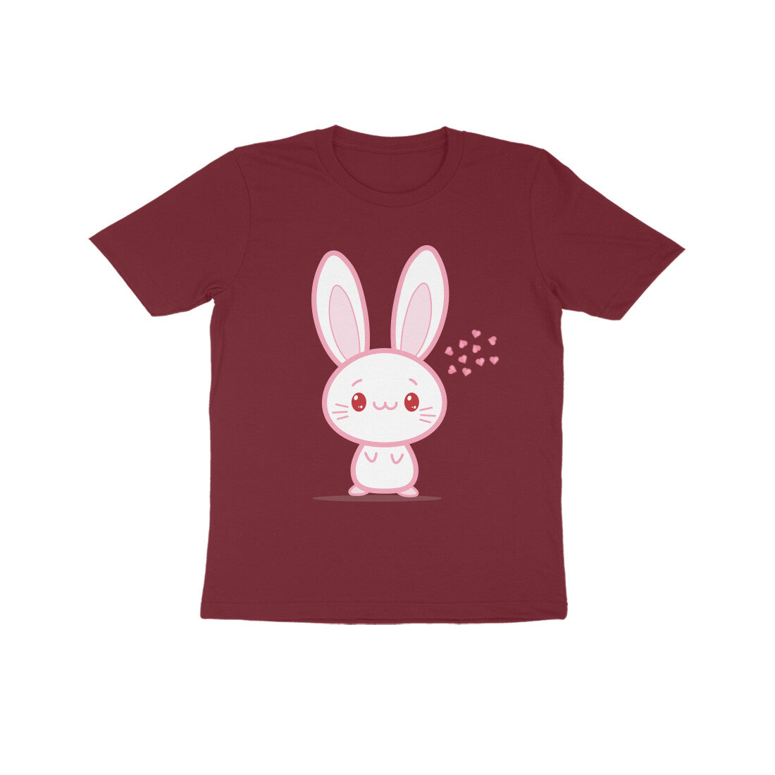 Kids' Half Sleeve Round Neck Tshirt β Cute bunny puraidoprints