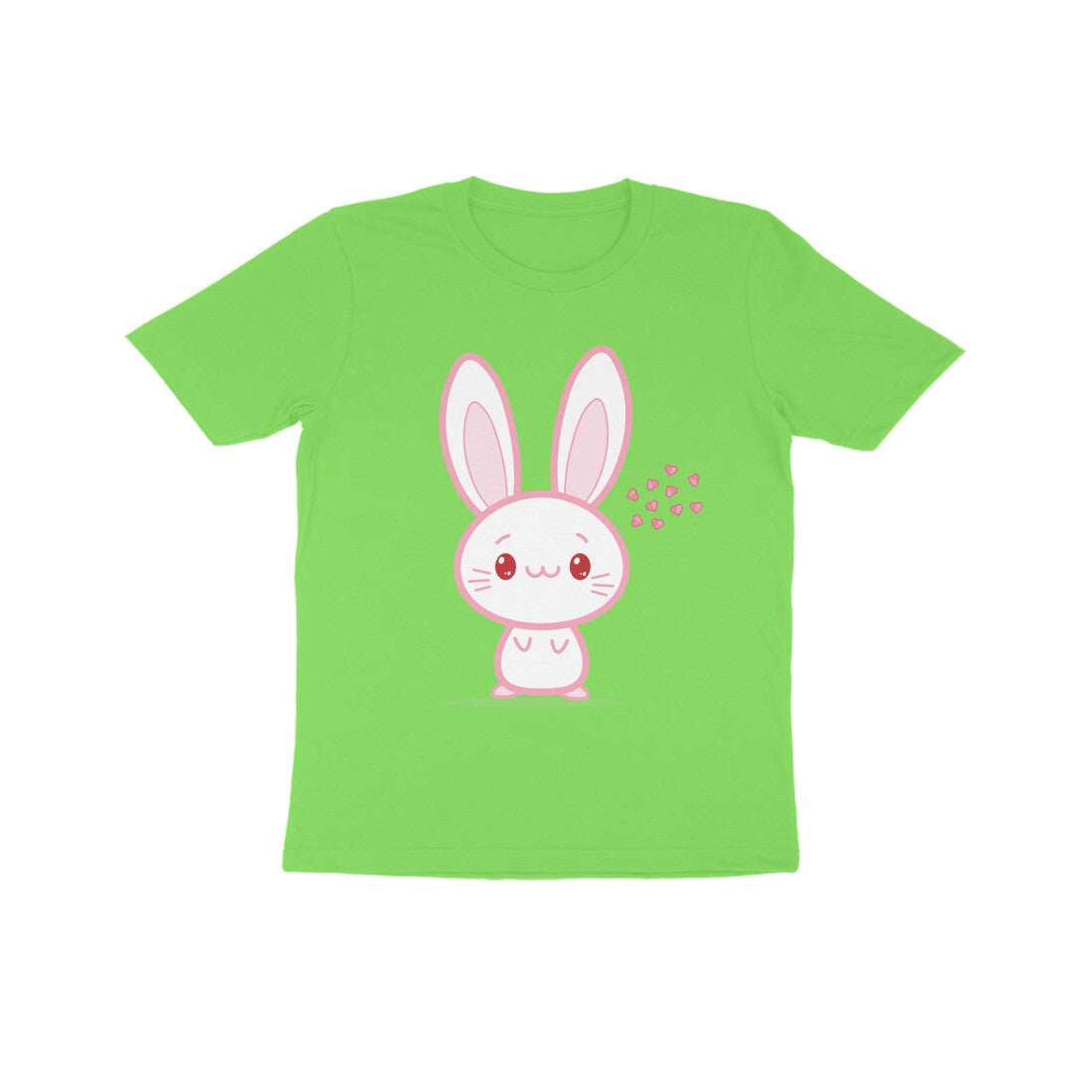 Kids' Half Sleeve Round Neck Tshirt β Cute bunny puraidoprints