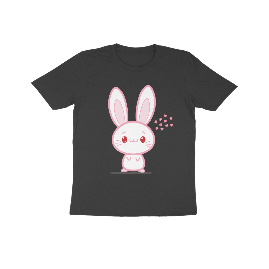 Kids' Half Sleeve Round Neck Tshirt β Cute bunny puraidoprints