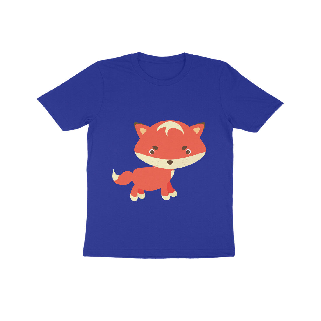 Kids' Half Sleeve Round Neck Tshirt β Cute fox puraidoprints