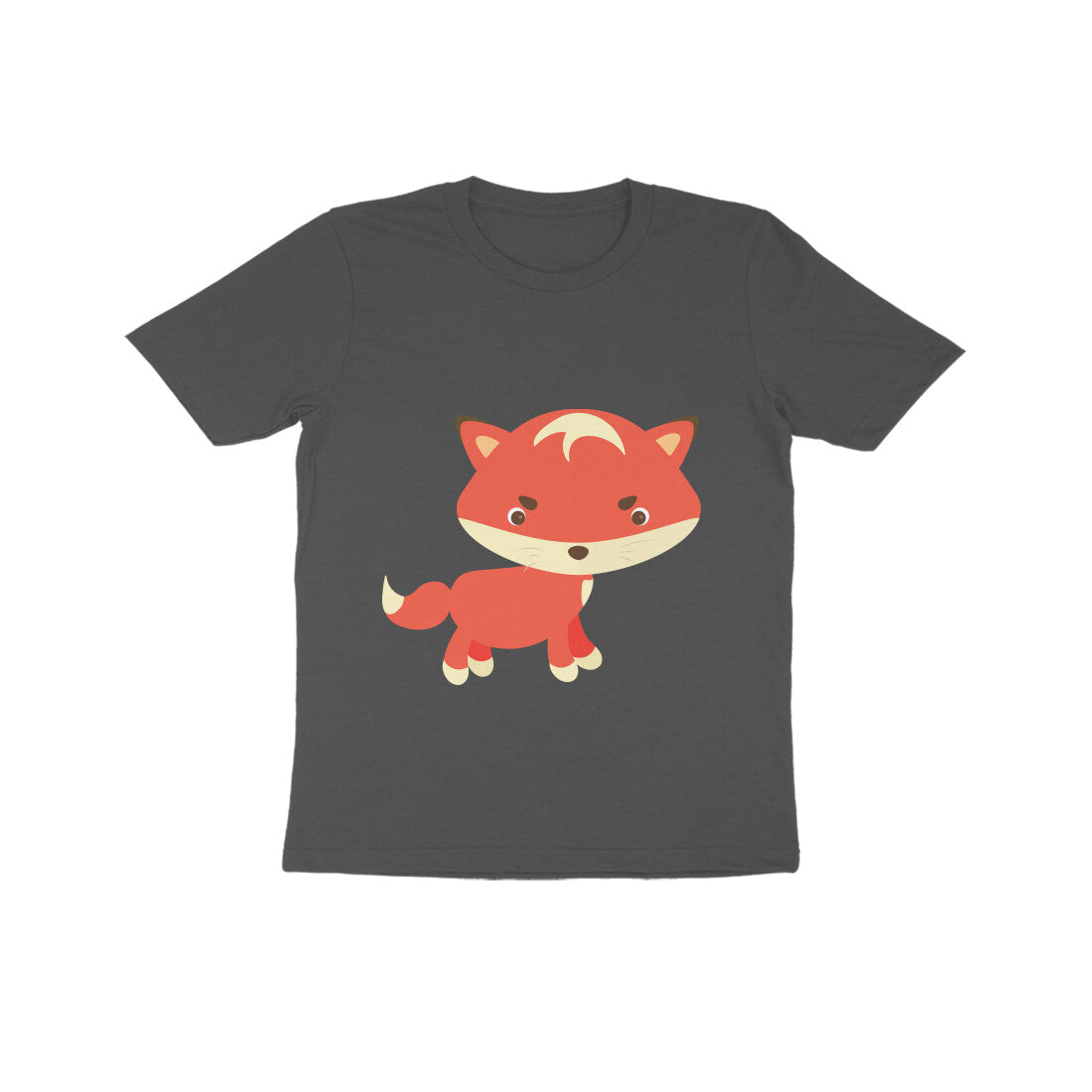 Kids' Half Sleeve Round Neck Tshirt β Cute fox puraidoprints